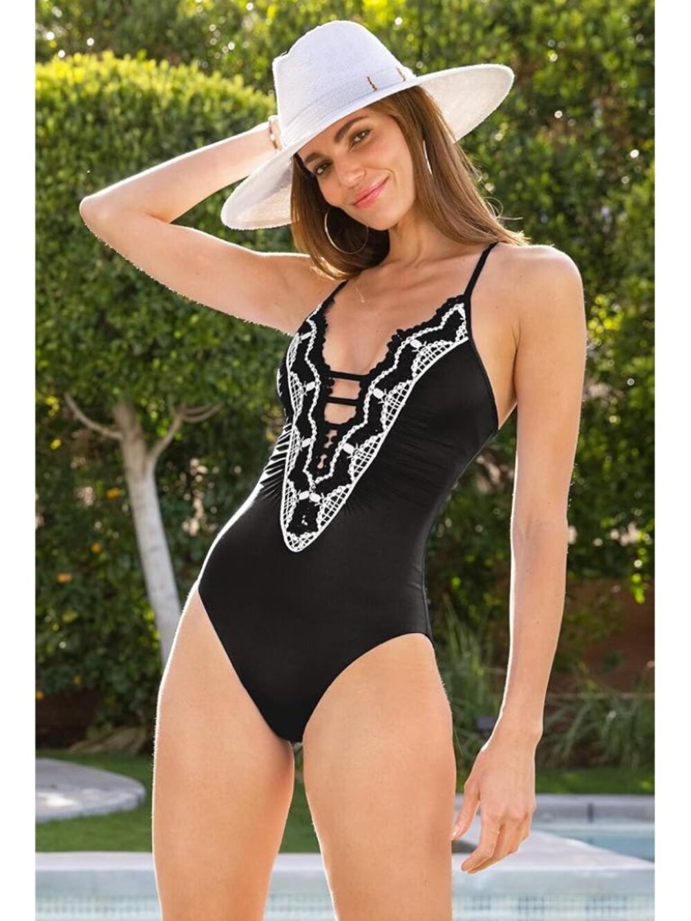BECCA by Rebecca Virtue Delilah Clare Plunge One-Piece in Black Size Small